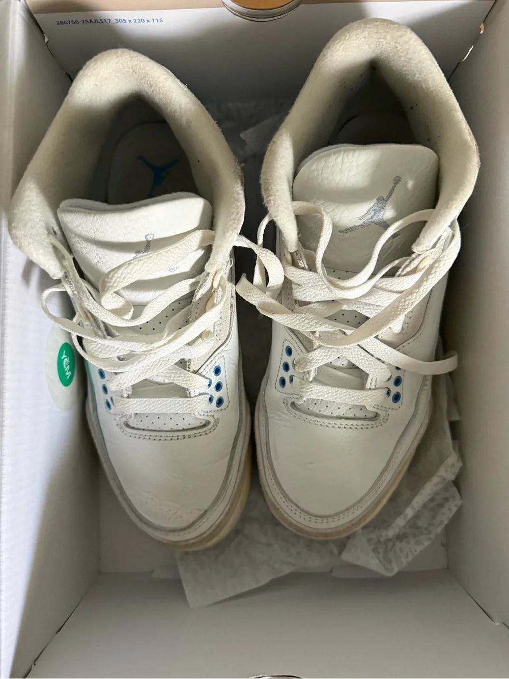 Jordan Air Jordan 3 Retro Box Label – White and Black
